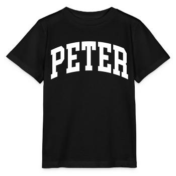 Peter - Stanley/Stella Kinder T-Shirt MINI CREATOR  - Schwarz - Vorne - Mikhail (115cm)