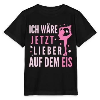 Eiskunstlauf Eislaufen Schlittschuhlaufen Spruch - Stanley/Stella Kinder T-Shirt MINI CREATOR  - Schwarz - Vorne - Mikhail (115cm)