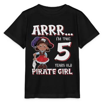 Pirate Boy 5 Jahre alter Pirat 5. Geburtstag - Stanley/Stella Kinder T-Shirt MINI CREATOR  - Schwarz - Vorne - Mikhail (115cm)
