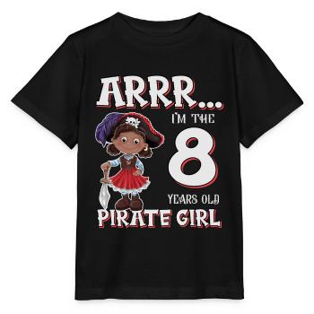 Pirate Boy 8 Jahre alter Pirat 8. Geburtstag - Stanley/Stella Kinder T-Shirt MINI CREATOR  - Schwarz - Vorne - Mikhail (115cm)
