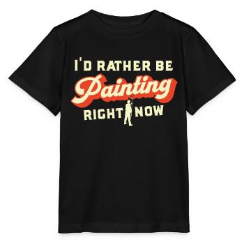Peintre et vernis je préférerais peindre en disant - T-shirt bio MINI CREATOR Stanley/Stella Enfant - noir - Devant - Mikhail (115cm)