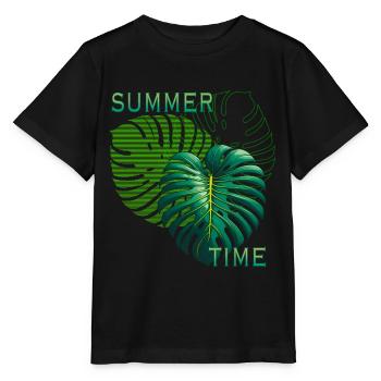 heure d'été - T-shirt bio MINI CREATOR Stanley/Stella Enfant - noir - Devant - Mikhail (115cm)