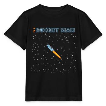 I'm a rocket man - Stanley/Stella Kinder T-Shirt MINI CREATOR  - Schwarz - Vorne - Mikhail (115cm)