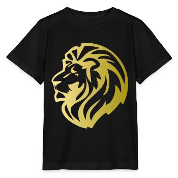 tête de lion - T-shirt bio MINI CREATOR Stanley/Stella Enfant - noir - Devant - Mikhail (115cm)