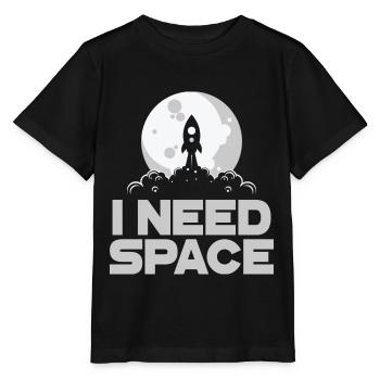 I NEED SPACE - T-shirt bio MINI CREATOR Stanley/Stella Enfant - noir - Devant - Mikhail (115cm)