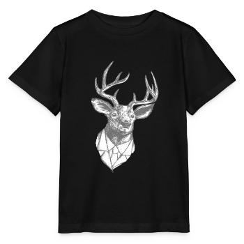Homme d'affaires de bureau de Noël Rudolf Rudolf - T-shirt bio MINI CREATOR Stanley/Stella Enfant - noir - Devant - Mikhail (115cm)