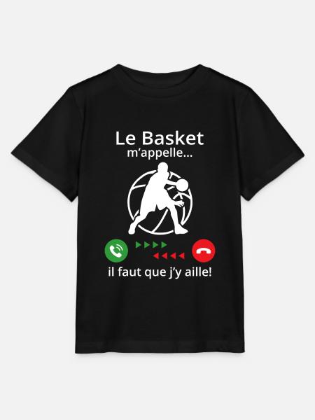 Le basket m'appelle ... t shirt de basketball - T-shirt bio MINI CREATOR Stanley/Stella Enfant - noir