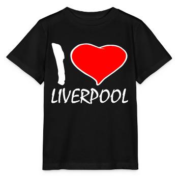 I LOVE LIVERPOOL - T-shirt bio MINI CREATOR Stanley/Stella Enfant - noir - Devant - Mikhail (115cm)