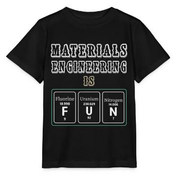 Materials Engineering Is Fun - Stanley/Stella MINI CREATOR Kids’ T-Shirt - black - Front - Mikhail (115cm)