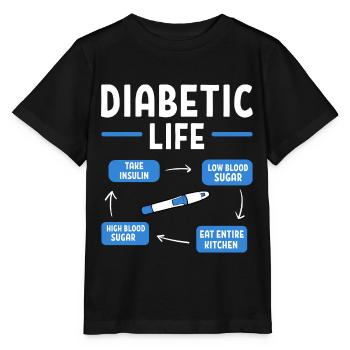 Diabetiker Insulin - Stanley/Stella Kinder T-Shirt MINI CREATOR  - Schwarz - Vorne - Mikhail (115cm)