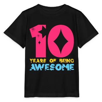 10 ANS D’ÊTRE UNE LICORNE GÉNIALE 10E ANNIVERSAIRE - T-shirt bio MINI CREATOR Stanley/Stella Enfant - noir - Devant - Mikhail (115cm)
