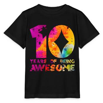 10 ANS D’ÊTRE UNE LICORNE GÉNIALE 10E ANNIVERSAIRE - T-shirt bio MINI CREATOR Stanley/Stella Enfant - noir - Devant - Mikhail (115cm)