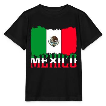Cadeau du drapeau mexicain mexicain Mexique - T-shirt bio MINI CREATOR Stanley/Stella Enfant - noir - Devant - Mikhail (115cm)