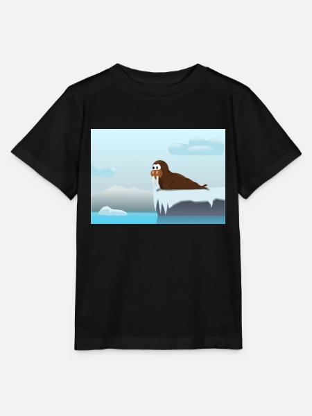 Walross - Stanley/Stella Kinder T-Shirt MINI CREATOR - Schwarz