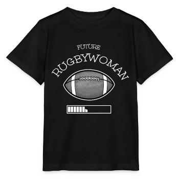 future rugbywomen cadeau pour petite fille rugby - T-shirt bio MINI CREATOR Stanley/Stella Enfant - noir - Devant - Mikhail (115cm)