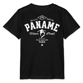Paname Urban Street skateboarding - T-shirt bio MINI CREATOR Stanley/Stella Enfant - noir - Devant - Mikhail (115cm)