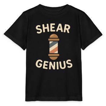 Shear Genius Hairdresser Saying Haircutting Quote - Stanley/Stella MINI CREATOR Kids’ T-Shirt - black - Front - Mikhail (115cm)