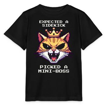 Statt Sidekick | Tierheim Hund Katze - Stanley/Stella Kinder T-Shirt MINI CREATOR  - Schwarz - Vorne - Mikhail (115cm)
