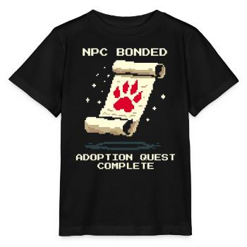NPC bonded | Adoption quest fulfills animal shelter - Stanley/Stella MINI CREATOR Kids’ T-Shirt - black - Front - Mikhail (115cm)