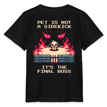 Tier ≠ Sidekick | Endgegner im Tierheim-Alltag - Stanley/Stella Kinder T-Shirt MINI CREATOR  - Schwarz - Vorne - Mikhail (115cm)