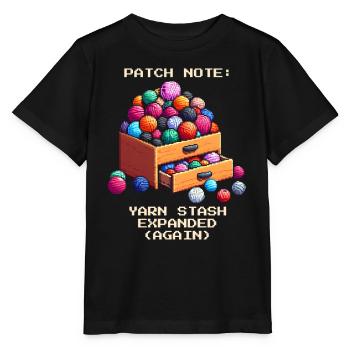 Wollvorrat erweitert | Häkeln Handarbeit Garn DIY - Stanley/Stella Kinder T-Shirt MINI CREATOR  - Schwarz - Vorne - Mikhail (115cm)