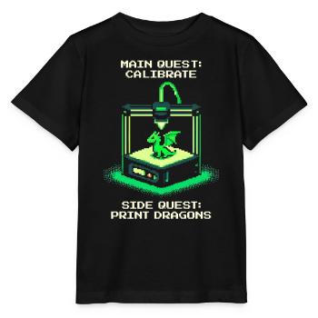 Kalibrieren & Drachen Drucken | 3D-Druck - Stanley/Stella Kinder T-Shirt MINI CREATOR  - Schwarz - Vorne - Mikhail (115cm)