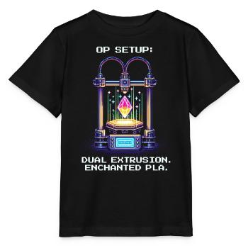 Configuration à double extrusion | Calibrage de l’impression 3D PLA - T-shirt bio MINI CREATOR Stanley/Stella Enfant - noir - Devant - Mikhail (115cm)