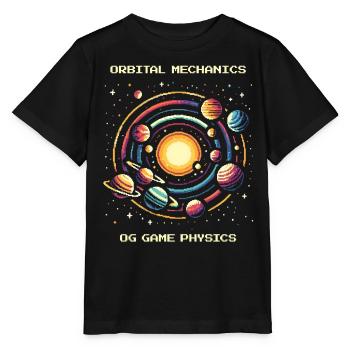 Orbit Mechanics | Planets Physics Astronomy - Stanley/Stella MINI CREATOR Kids’ T-Shirt - black - Front - Mikhail (115cm)