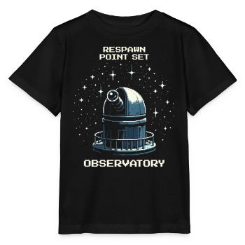 Respawn Punkt: Sternwarte | Astronomie Beobachtung - Stanley/Stella Kinder T-Shirt MINI CREATOR  - Schwarz - Vorne - Mikhail (115cm)
