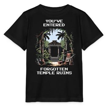 Temple oublié | Archéologie Ruines Fouilles - T-shirt bio MINI CREATOR Stanley/Stella Enfant - noir - Devant - Mikhail (115cm)