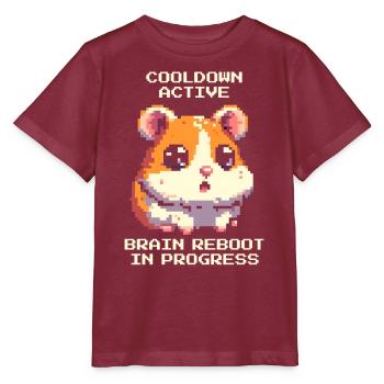 Kopfkino auf Cooldown | ADHS Reizfilter Reset - Stanley/Stella Kinder T-Shirt MINI CREATOR  - Burgunderrot - Vorne - Kain (125cm)
