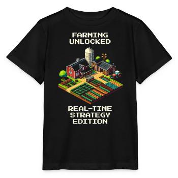 Ackerbau = RTS | Ressourcenmanagement mit Diesel - Stanley/Stella Kinder T-Shirt MINI CREATOR  - Schwarz - Vorne - Mikhail (115cm)