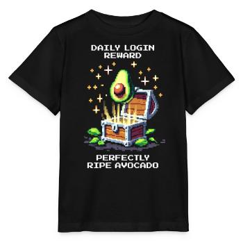 Login Bonus: Perfect Avocado | Daily Snack XP - Stanley/Stella MINI CREATOR Kids’ T-Shirt - black - Front - Mikhail (115cm)