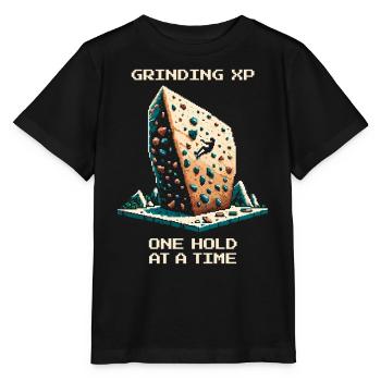 XP Grind : poignée par poignée | Bloc Pixel Art - T-shirt bio MINI CREATOR Stanley/Stella Enfant - noir - Devant - Mikhail (115cm)