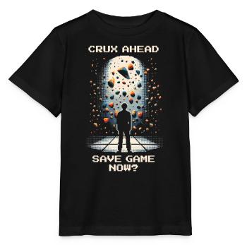 Crux en perspective | Bouldering Pixel Art Kneebar - T-shirt bio MINI CREATOR Stanley/Stella Enfant - noir - Devant - Mikhail (115cm)