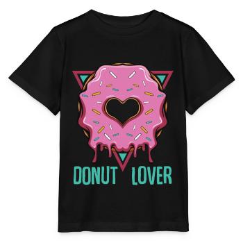 Donut Lover | Candy Zuckerguss Backwaren Geschenk - Stanley/Stella Kinder T-Shirt MINI CREATOR  - Schwarz - Vorne - Mikhail (115cm)