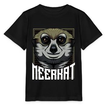 Suricate visage Amour des animaux - T-shirt bio MINI CREATOR Stanley/Stella Enfant - noir - Devant - Mikhail (115cm)