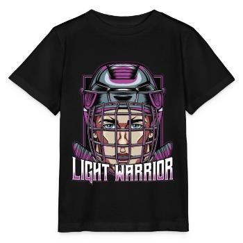 Eishockey Maske Hockeyschläger Sport Geschenkidee - Stanley/Stella Kinder T-Shirt MINI CREATOR  - Schwarz - Vorne - Mikhail (115cm)