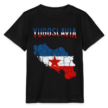 République fédérale de Yougoslavie pays contour cadeau - T-shirt bio MINI CREATOR Stanley/Stella Enfant - noir - Devant - Mikhail (115cm)