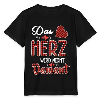 Das Herz wird nicht dement | Pflege mit Herz - Stanley/Stella Kinder T-Shirt MINI CREATOR  - Schwarz - Vorne - Mikhail (115cm)
