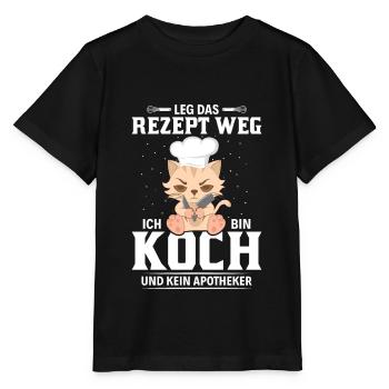 Leg das Rezept weg ich bin Koch und kein Apotheker - Stanley/Stella Kinder T-Shirt MINI CREATOR  - Schwarz - Vorne - Mikhail (115cm)