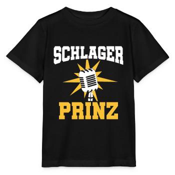 Schlager Prinz Deutscher Schlager Volksmusik - Stanley/Stella Kinder T-Shirt MINI CREATOR  - Schwarz - Vorne - Mikhail (115cm)