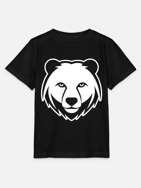 Eisbär Kopf Polar bär - Stanley/Stella Kinder T-Shirt MINI CREATOR  - Schwarz