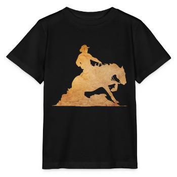 Sliding Stop Westernreiten Reining Geschenk - Stanley/Stella Kinder T-Shirt MINI CREATOR  - Schwarz - Vorne - Mikhail (115cm)