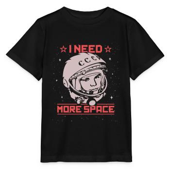 Gagarine - J'ai besoin de plus d'astronaute cosmonaute spatial - T-shirt bio MINI CREATOR Stanley/Stella Enfant - noir - Devant - Mikhail (115cm)