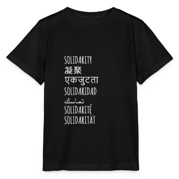 Don communautaire de cohésion solidaire - T-shirt bio MINI CREATOR Stanley/Stella Enfant - noir - Devant - Mikhail (115cm)