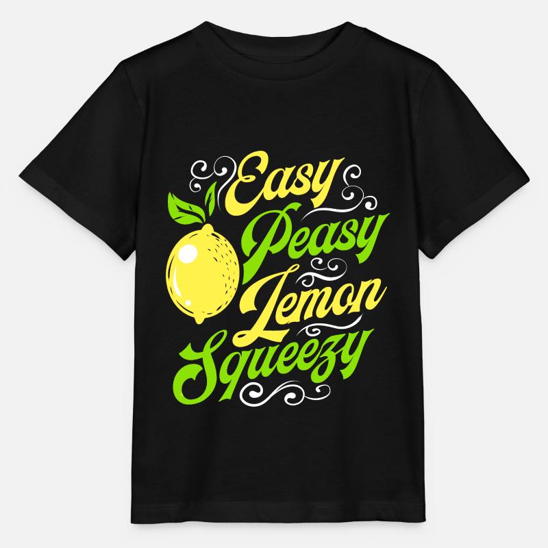 Été - Easy Peasy Lemon Squeezy - T-shirt bio MINI CREATOR Stanley/Stella Enfant - noir