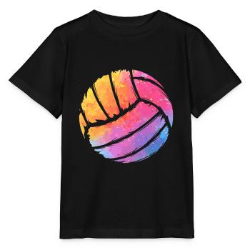 Volleyball Bunter Ball Spieler Volleyballerin - Stanley/Stella Kinder T-Shirt MINI CREATOR  - Schwarz - Vorne - Mikhail (115cm)