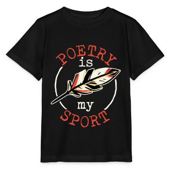 Poesie ist mein Sport Poet Writer - Stanley/Stella Kinder T-Shirt MINI CREATOR  - Schwarz - Vorne - Mikhail (115cm)