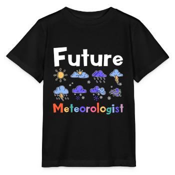 Météorologie Prévision météorologique étonnante - T-shirt bio MINI CREATOR Stanley/Stella Enfant - noir - Devant - Mikhail (115cm)